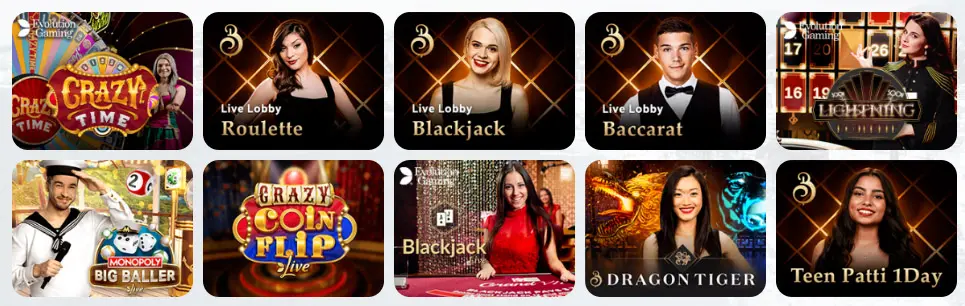 Juegos de casino en vivo GRATOWIN CASINO