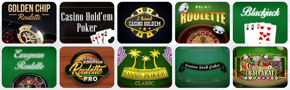Juegos de mesa en GRATOWIN CASINO