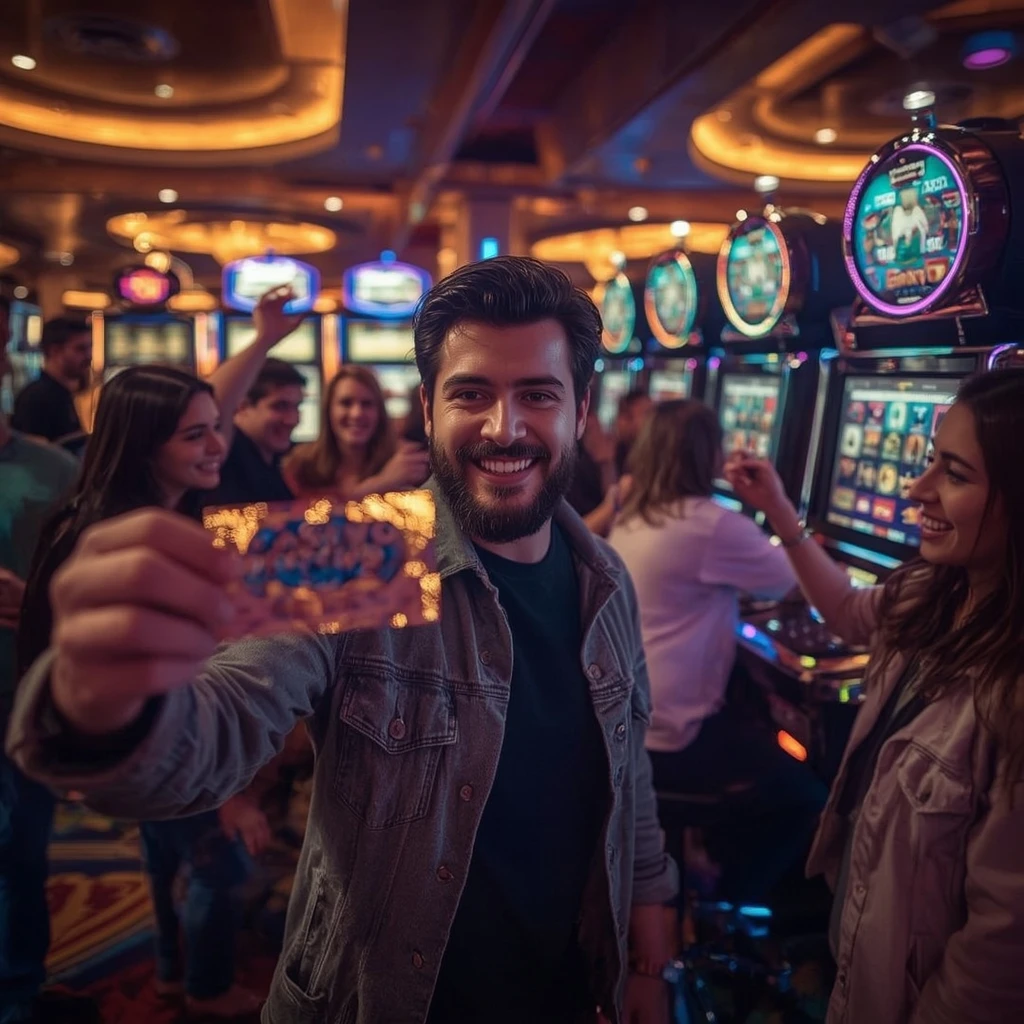 persona con un bono de casino GRATOWIN CASINO
