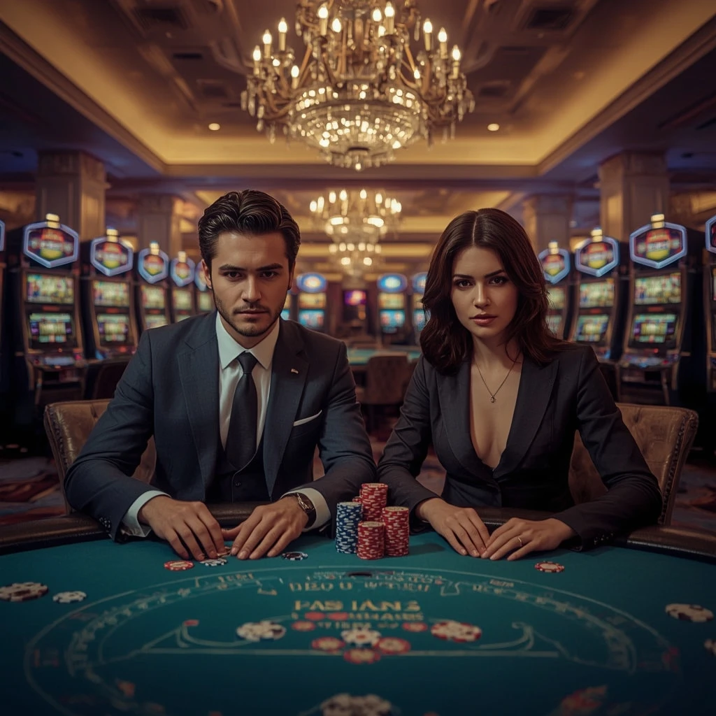 Dos jugadores de póker en GRATOWIN CASINO